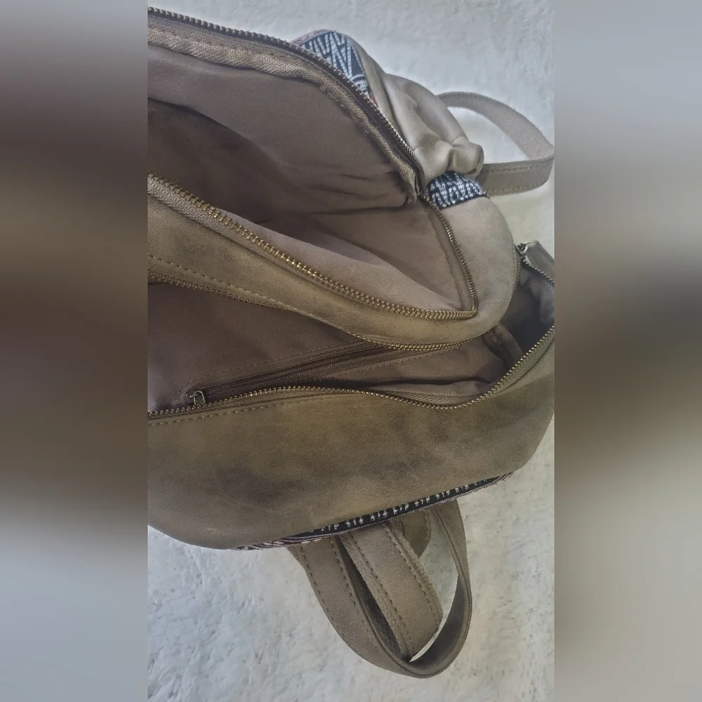 Women Casual Daypack‎ Purse Lightweight Travel Canvas Leather Boho Backpack